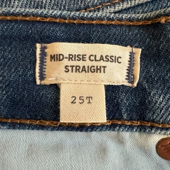 Madewell Mid-Rise Classic Straight Jeans in Carsondale Wash 25 Tall - Picture 5 of 11